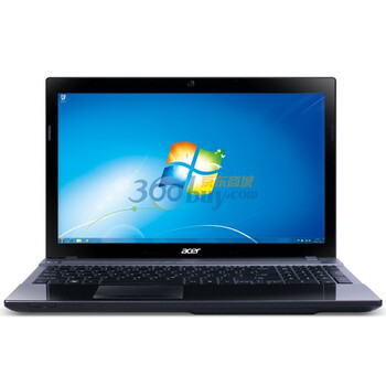 宏碁（acer）V3-551G-6404G75Maii 15.6英寸笔记本电脑 （AMD 双核 A6-4400M 4G 750G 1G独显 Win7) 灰色