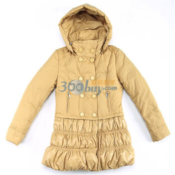米兰朵 MERUNTO 新款可爱淑女 半长裙式中长款羽绒服90%充绒量 降价促销 011233 R108黄 L170