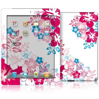 ideaSkin iPad 2 白底彩色夏威夷花瓣 iPad2 外壳保护套皮贴膜 DARA010413