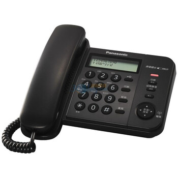松下（Panasonic）KX-TS568CN 有绳来电显示电话 (黑)