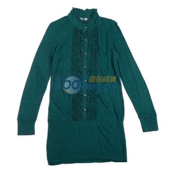 歌莉娅GOELIA 特价商品 韩版长款T恤针织衫WG2G5020 原价369元 森林绿 M
