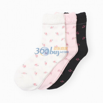 初刻CRUCCO 女袜 牡丹提花中筒袜 2011秋冬新品 00014550 白色 均码