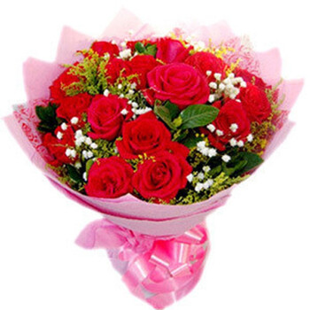 鲜花速递 玫瑰花 生日19枝红玫瑰花 爱你无限F