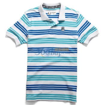 Giordano佐丹奴BSX Polo 男炫彩横间BSX皇冠短袖POLO 04011005 宝蓝色 S