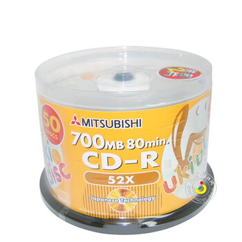 三菱（Mitsubishi）CD-R 52速 700M 小故事 玉兔圆月 台产 桶装50片 刻录盘