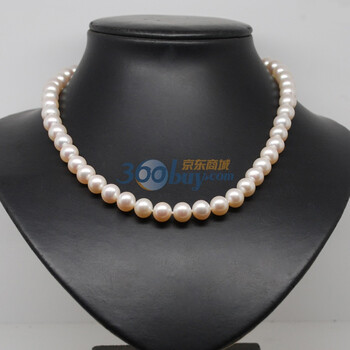 妆点女人 9-10MM 极光 圆形 珍珠项链 稀少无瑕