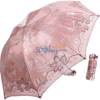 2012年新款 天堂伞 防紫外线 防晒 晴雨伞 347E名媛缎绣 8号粉