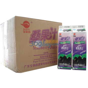 宝桑园 100%桑果汁饮料 946ml一箱12瓶装