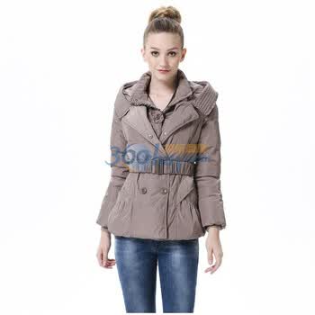 波司登 2011新款 羽绒服 女双层领连帽时尚短款 BR2254 浅灰色 185/104A(XXXL)