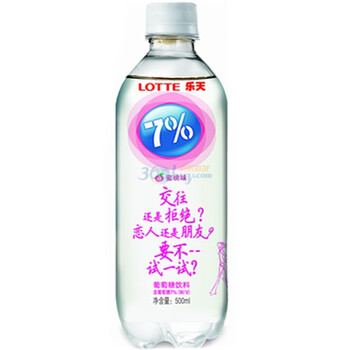 乐天7%葡萄糖饮料(蜜桃味)1瓶500ML*12瓶