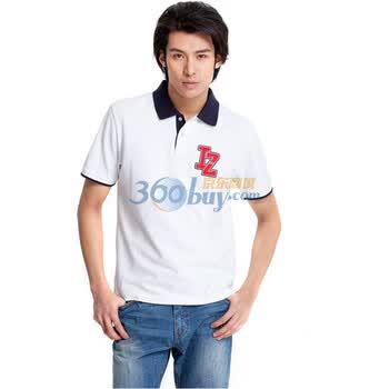 IZOD 校园风植绒贴布LOGO男士短袖撞色POLO衫C|11113242011100 白色系 XL(185/102A)