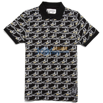 Giordano佐丹奴BSX Polo 男个性MINI CHE印花珠地POLO 04011200 黑色 XL