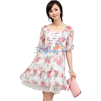 孕妇装夏装韩版时尚孕妇裙孕妇雪纺裙甜美孕妇连衣裙11372 红色 L