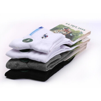 U.S. POLO ASSN.男士运动袜子颜色随机四双装5011 均码