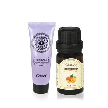 可拉拉甜橙精油10ML+可拉拉矿物质润白手足霜100g 美白保湿组合
