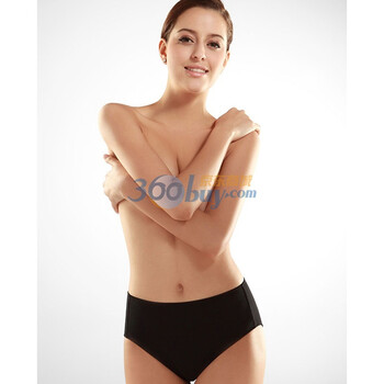 爱慕棉氨纶高腰三角生理裤AM22A61 黑色 90