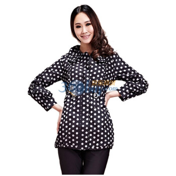 红迪丝 新款春装中年女式风衣圆点民族风女款