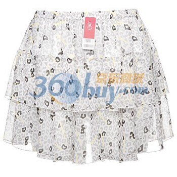 爱慕 imi’s爱美丽HIT豹纹可外穿乔其纱家居短裙IM84891 灰色 165