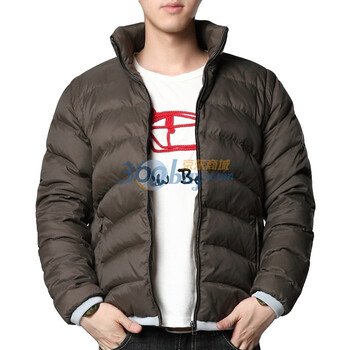 Markless新款冬装男士羽绒服可脱卸袖90%白鸭绒YR11331M 深咖啡色 XXL