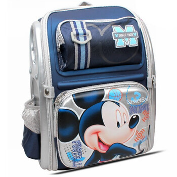 迪士尼disney新款米奇小学生减负书包　儿童太空背包M0356 藏青