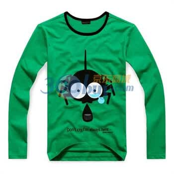 【2011秋季新品】迪尔马奇 时尚潮流卡通印花男士长袖T恤DM892 绿色 XXXL