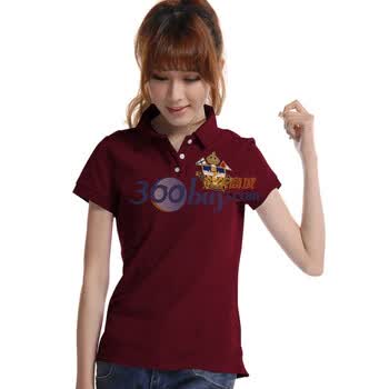 棉花公主 COTTON PRINCESS 春夏款女装棉质修身净色POLO衫 C1H2202 枣红 XL