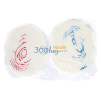 2片装彩色洗脸扑P8023 颜色随机发