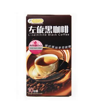 筠芝坊左旋塑身黑咖啡8克*10袋 单盒装 减肥，排毒，左旋肉碱，黑咖啡