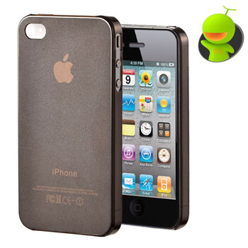 哈密瓜（hamimelon）HM0154 iphone4S保护套 4S0.6mm透感系列 磨砂外壳 后壳 保护壳 咖啡黑