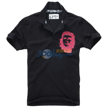 Giordano佐丹奴BSX Polo 男MINI CHE经典头像印花POLO 04011100 纯黑 XL