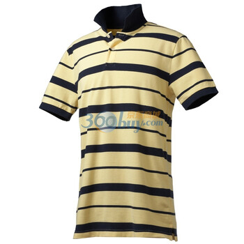 Giordano佐丹奴 Polo 男撞色自由间修身珠地Polo 01011008 黄绿色 XL