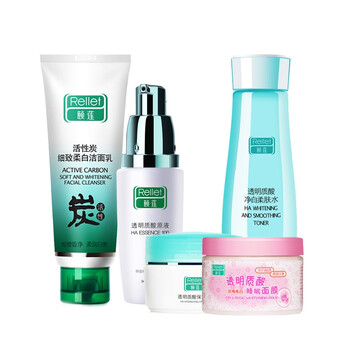 盈润补水美白套装（细致柔白洁面乳+净白柔肤水+原液+保湿霜+睡眠面膜）