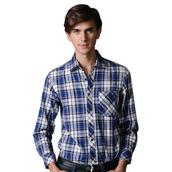 POLO VILLAE保罗威特时尚休闲男士兰格长衬 PFBCLADCF831 52/XL