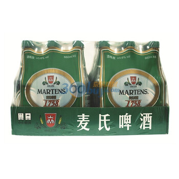 麦氏Martens 啤酒1758 醇厚660ml*24/瓶 塑膜装