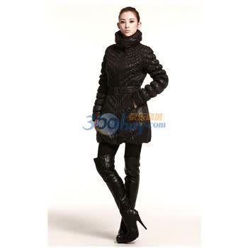 维克莱尔 VLoyal 欧美时尚羽绒服长外套 VJ-20303 黑色 L