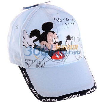 Disney/迪士尼童帽 帽子 米奇飞行员图案棒球帽KA0203 天蓝色 54