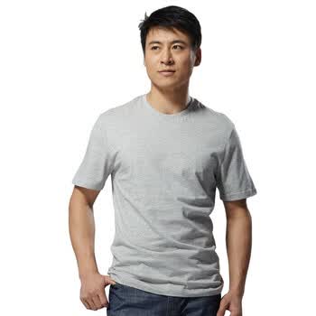 红豆hodo短袖T恤2012春夏新款男士时尚休闲纯棉短袖T恤打底两件装 浅灰色 185/100A（54）