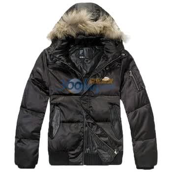 EBG男装正品2011新款秋冬款男士直筒短款羽绒服外套6200701 黑色 XXL
