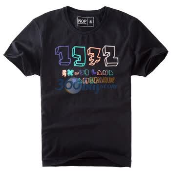 NOP 男士 2012夏季新品70年代印花系列T恤 1972 黑色 XL