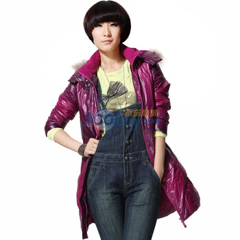 唐狮Tonlion女羽绒服中长款羽绒衣110421074110 洋红 L