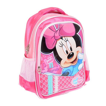 Disney/迪士尼 Mickey米奇/米妮卡通图案双肩学生书包SM80231 红色