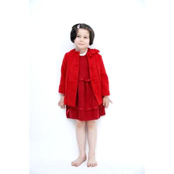 i-baby FunnyFace女童棉毛混纺大衣0AADAAC062 红色 130