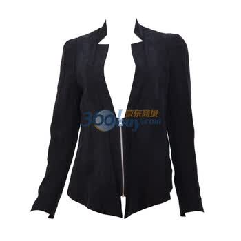 CELLMICELL 巴哈米舍2012春装新款女装 高档布料 时尚个性修身拉链西装外套 米色/黑色 707AW047 黑色 L
