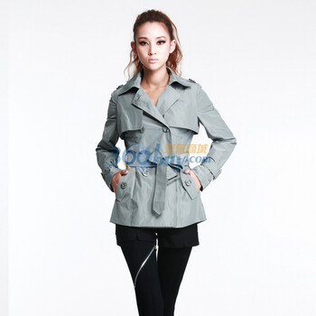 维克莱尔 VLoyal 新款新品秋装女装韩版修身风衣女外套 VI-21201 米色 L