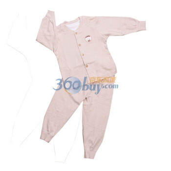 婴之谷2011秋季新品 高弹棉三层保暖V领开胸套 T5227 卡其色 90码