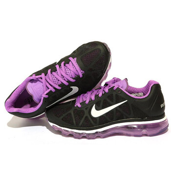 `Nike 耐克 女子跑步鞋 429890 005 黑/白金/紫罗兰 36.5