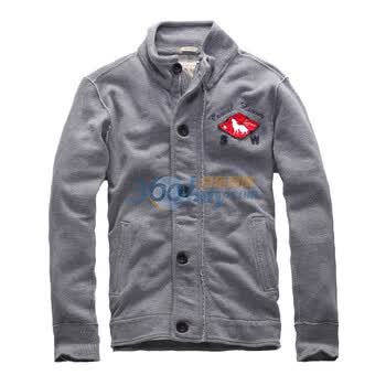 七匹狼SWJEANS休闲开襟长袖卫衣171150601105 浅灰色 XXL