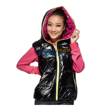 温克 wenke <em>女棉马甲</em> 运动棉背心 外套1501 黑