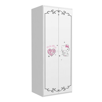 酷漫居 Hello kitty 高档家具 KT大明星 二门衣柜 家具品牌 儿童家具 爱洛粉红 三门衣柜