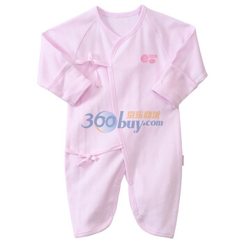 贝贝怡（bornbay） BB126 宝宝服 绑带哈衣 婴儿童装内衣 浅粉红 66码